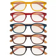 eyekeeper.com 5 Pack Wooden Arms Blue Light Filter Reading Glasses UVR034 Eyeglasses White Smoke 5 Pairs Mix / +0.50,5 Pairs Mix / +0.75,5 Pairs Mix / +1.00,5 Pairs Mix / +1.25,5 Pairs Mix / +4.00