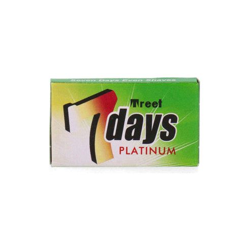 Treet Treet 7 Days Platinum Double Edge Razor Blades - 5 Pack Razor Blades Light Gray