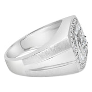 Bids.com 14K White Gold Men's 1 CTTW Diamond Band Ring Rings White Smoke 10 / White.Gold,10.5 / White.Gold,9.5 / White.Gold
