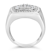 Bids.com 14K White Gold Men's 1 CTTW Diamond Band Ring Rings White Smoke 10 / White.Gold,10.5 / White.Gold,9.5 / White.Gold