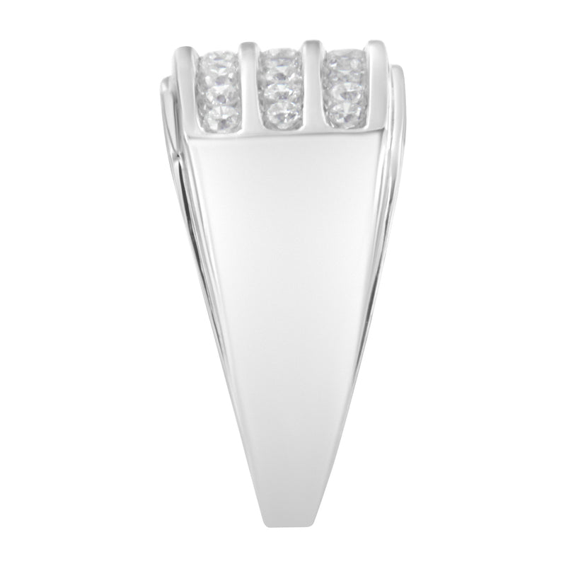 Bids.com 14K White Gold Men's Diamond Channel Set Band Ring (1 cttw, H-I Color, SI2-I1 Clarity) Rings White Smoke 13 / White.Gold,11 / White.Gold,10.5 / White.Gold,10.25 / White.Gold,10 / White.Gold,12 / White.Gold