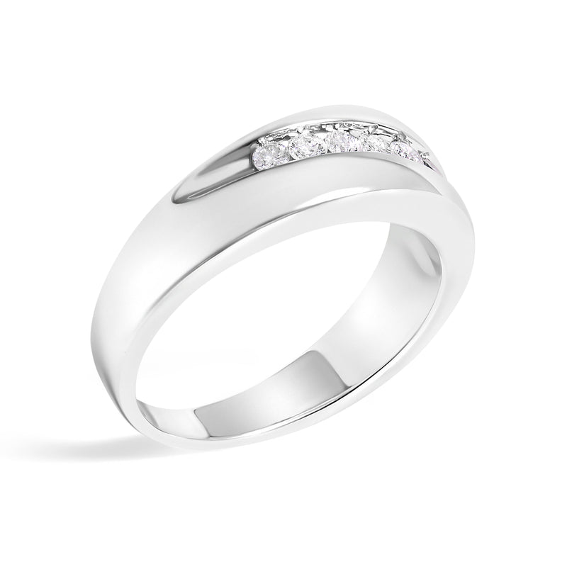Bids.com Men's.925 Sterling Silver 1/2 Cttw Diamond 9 Stone Band Ring - Size 10 Rings White Smoke 10 / White.Sterling Silver,9 / White.Sterling Silver,11 / White.Sterling Silver,9.5 / White.Sterling Silver,10.5 / White.Sterling Silver,11.5 / White.Sterling Silver
