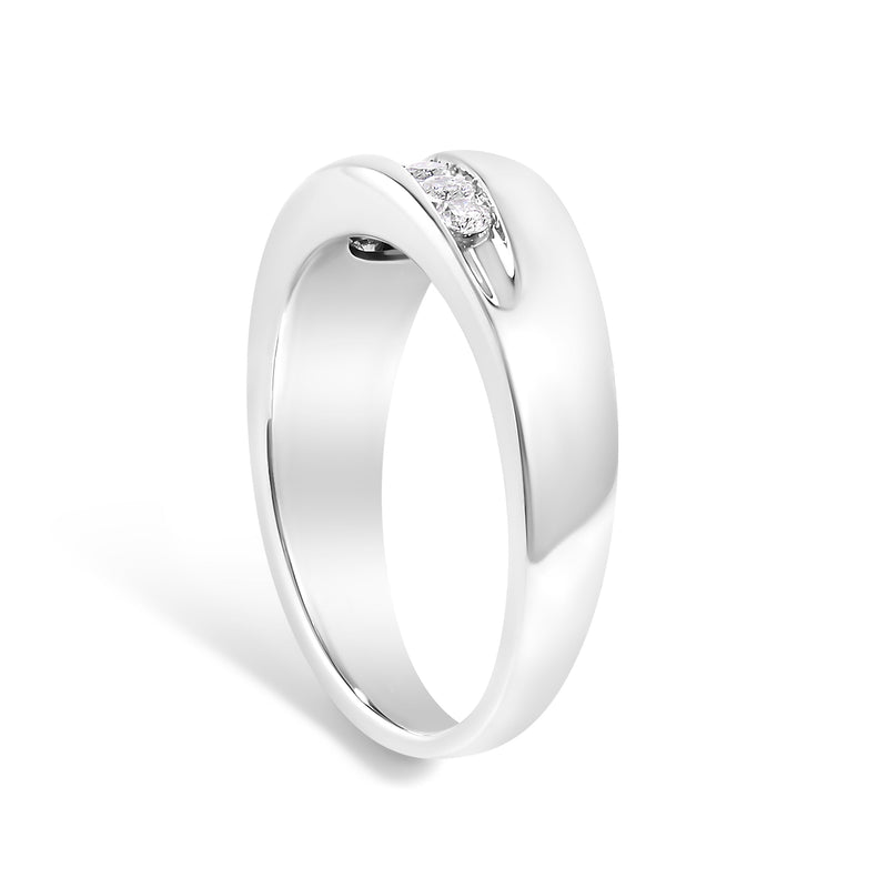 Bids.com Men's.925 Sterling Silver 1/2 Cttw Diamond 9 Stone Band Ring - Size 10 Rings White Smoke 10 / White.Sterling Silver,9 / White.Sterling Silver,11 / White.Sterling Silver,9.5 / White.Sterling Silver,10.5 / White.Sterling Silver,11.5 / White.Sterling Silver