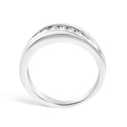Bids.com Men's.925 Sterling Silver 1/2 Cttw Diamond 9 Stone Band Ring - Size 10 Rings White Smoke 10 / White.Sterling Silver,9 / White.Sterling Silver,11 / White.Sterling Silver,9.5 / White.Sterling Silver,10.5 / White.Sterling Silver,11.5 / White.Sterling Silver