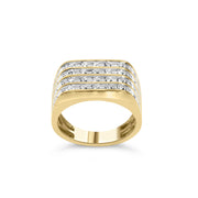 Bids.com 10K Yellow Gold 1.00 Cttw Diamond Multi Row Mens Ring Band Rings White Smoke 10 / Yellow.Gold,9 / Yellow.Gold,11 / Yellow.Gold,8.5 / Yellow.Gold,9.5 / Yellow.Gold,10.5 / Yellow.Gold,11.5 / Yellow.Gold