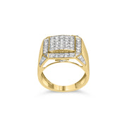 Bids.com Men's 10K Yellow Gold 2 1/8 Cttw Diamond  Composite Cluster Cocktail Ring Band Rings White Smoke 10 / Yellow.Gold,9 / Yellow.Gold,11 / Yellow.Gold,8.5 / Yellow.Gold,9.5 / Yellow.Gold,10.5 / Yellow.Gold,11.5 / Yellow.Gold