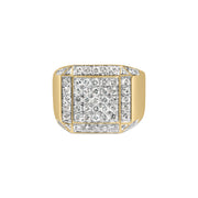 Bids.com Men's 10K Yellow Gold 2 1/8 Cttw Diamond  Composite Cluster Cocktail Ring Band Rings White Smoke 10 / Yellow.Gold,9 / Yellow.Gold,11 / Yellow.Gold,8.5 / Yellow.Gold,9.5 / Yellow.Gold,10.5 / Yellow.Gold,11.5 / Yellow.Gold