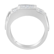 Bids.com Men's 14K White Gold Diamond Cluster Ring (2 cttw, G-H Color, SI1-SI2 Clarity) Rings White Smoke 10 / White.Gold