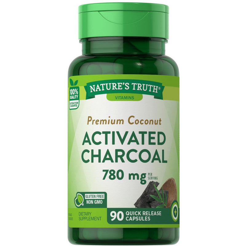 Nature's Truth Nt Activtd Char  Cp 260Mg 90 Rrl Vitamins & Supplements White Smoke