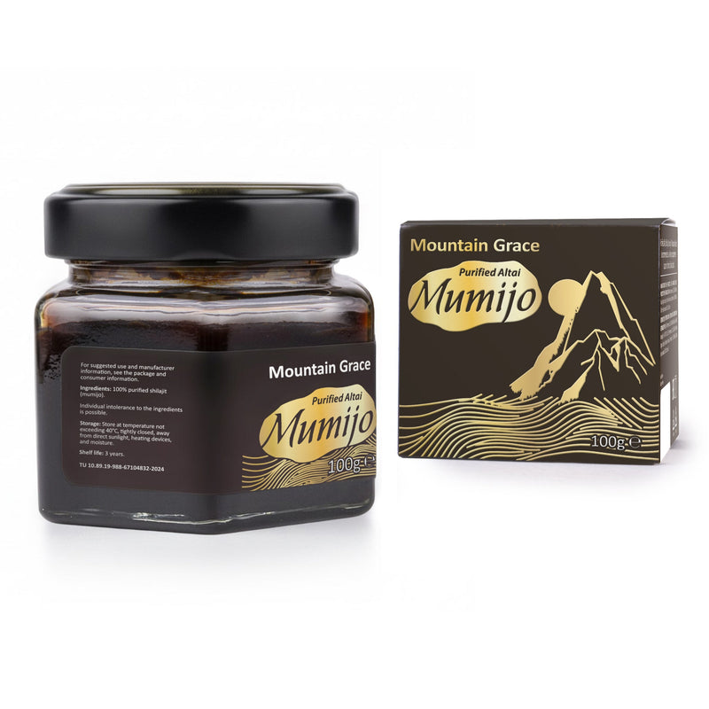 SiberianGreen.com Siberian Shilajit Altai Mumijo Resin | Sibirska Mountain Grace 100g (Sachera-Med) Body Wash White Smoke