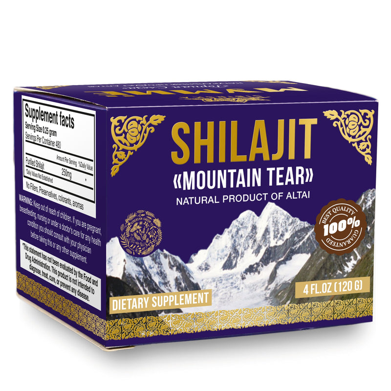 SiberianGreen.com Siberian "Mountain Tear" Pure Premium Sibirska Shilajit Mumijo Resin – 4oz (120ml) Body Wash White Smoke