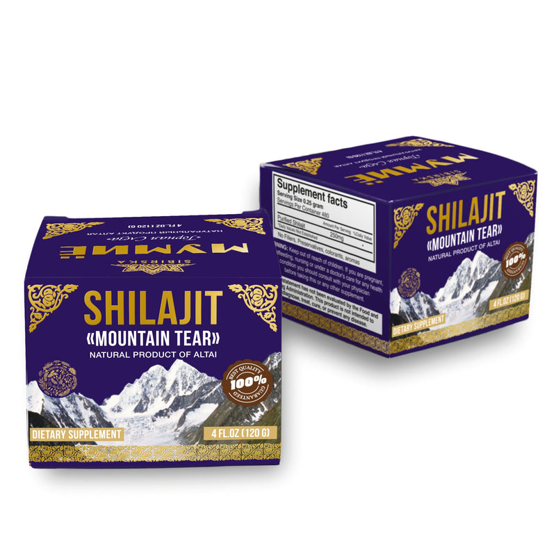 SiberianGreen.com Siberian "Mountain Tear" Pure Premium Sibirska Shilajit Mumijo Resin – 4oz (120ml) Body Wash White Smoke