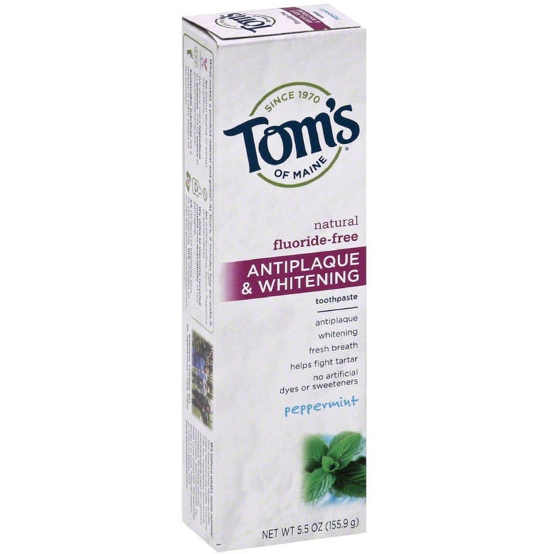 Tom's of Maine Tom's of Maine Antiplaque And Whitening Peppermint Natural Toothpaste - 5.5oz Toothpaste Light Gray