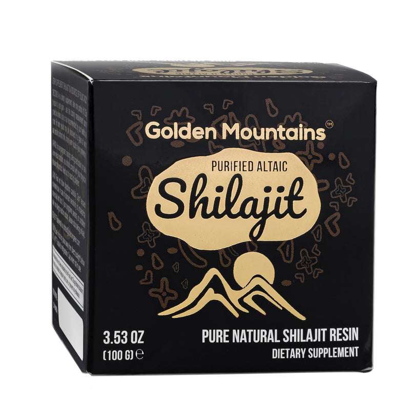 SiberianGreen.com Golden Mountains Shilajit Resin 100g: Pure Altai Mountains Shilajit by Siberian Green Body Wash Black