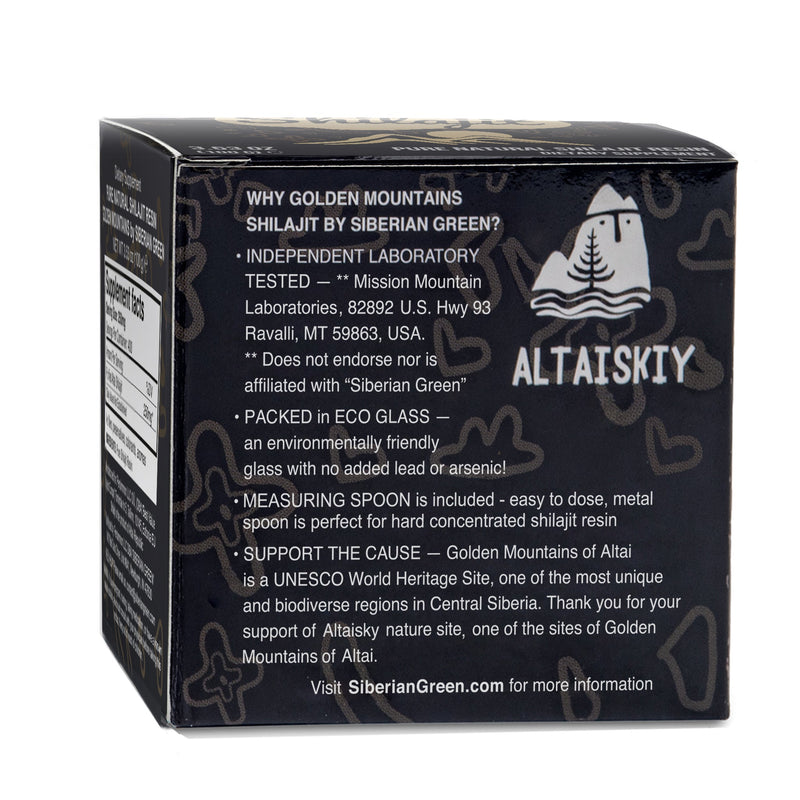 SiberianGreen.com Golden Mountains Shilajit Resin 100g: Pure Altai Mountains Shilajit by Siberian Green Body Wash Dark Slate Gray