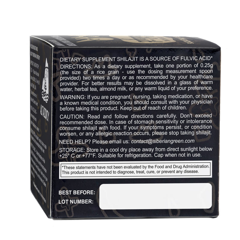SiberianGreen.com Golden Mountains Shilajit Resin 100g: Pure Altai Mountains Shilajit by Siberian Green Body Wash Dark Slate Gray