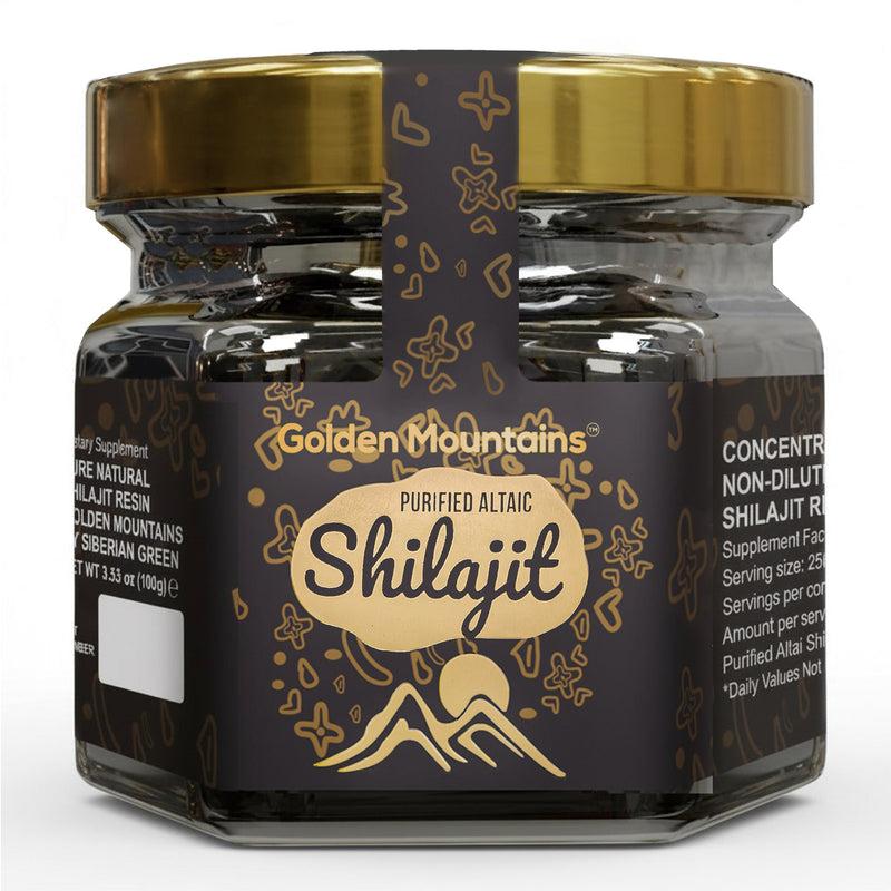 SiberianGreen.com Golden Mountains Shilajit Resin 100g: Pure Altai Mountains Shilajit by Siberian Green Body Wash Dark Slate Gray
