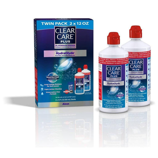 Clear Care Clear Care Plus Cleaning Solution With HydraGlyde Contact Lens Solution White Smoke