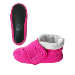 Silverts Silverts Deep And Wide Diabetic Bootie Slipper Women/Men Fuschia Medical Supplies White Smoke