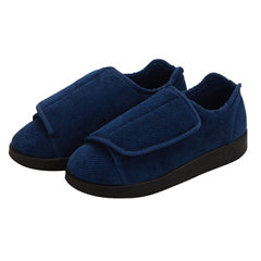 Silverts Silverts Women’s Double-Extra Wide Easy Closure Slipper For Seniors 6 Navy Shoes White Smoke
