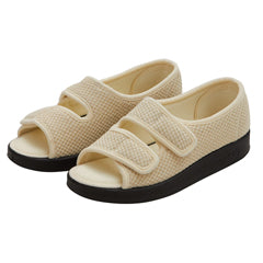 Silverts Silverts Womens Easy Closure Sandal For Indoors & Outdoors Natural Medical Supplies White Smoke
