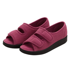 Silvert s Silvert s Womens Easy Closure Sandal For Indoors & Outdoors Rose Petal Medical Supplies White Smoke