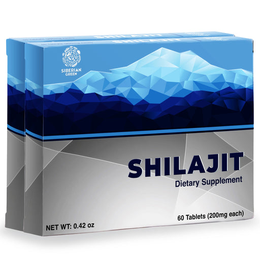 SiberianGreen.com Blue Mountain Mumiyo Shilajit Tablets – 120 Count (2 x 60 Pack) Herbs Lavender