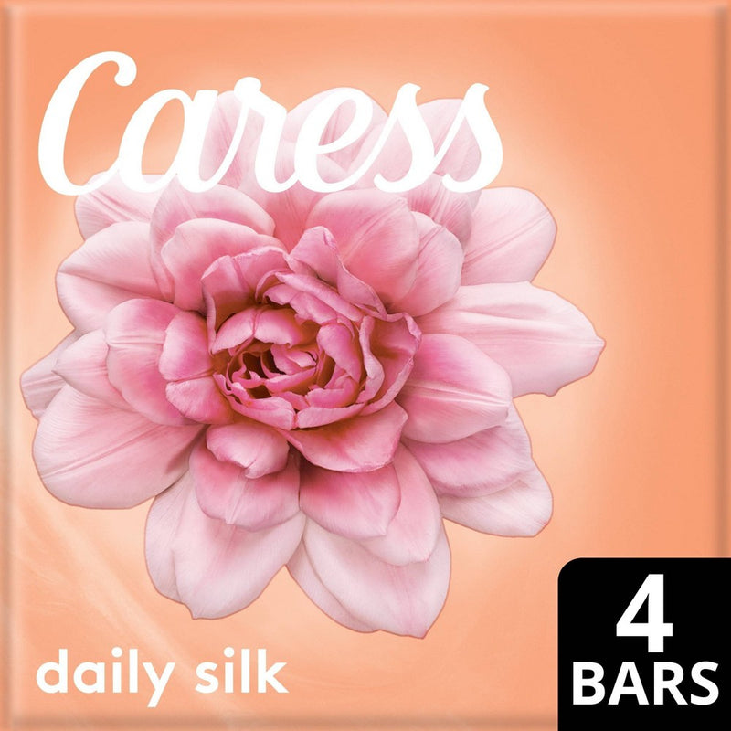 Caress Caress Daily Silk Beauty Bar Soap, 4 Bars - 3.75 Oz Bar Soap Light Salmon