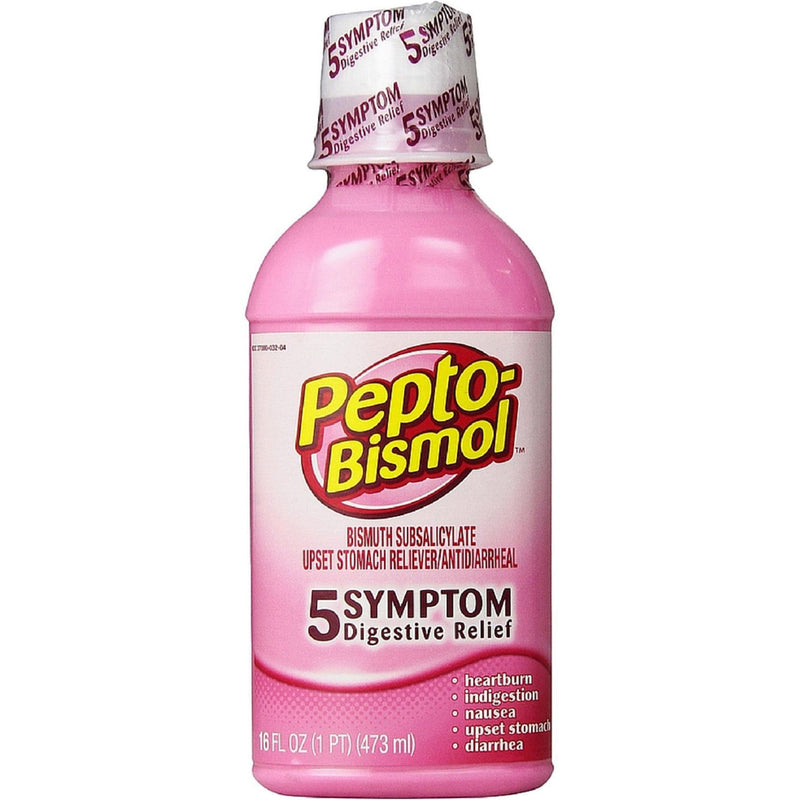 Pepto Bismol Pepto Bismol Original Liquid 5 Symptom Medicine - Including Upset Stomach & Diarrhea Relief, 16 Oz Health & Beauty White Smoke