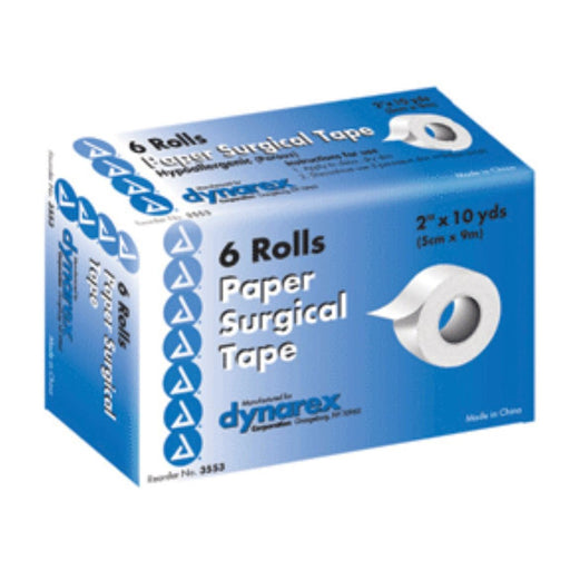 Dynarex Dynarex Paper Surgical Tape – Microporous Medical Tape (2" x 10 Yards) Medical Tape & Bandages White Smoke