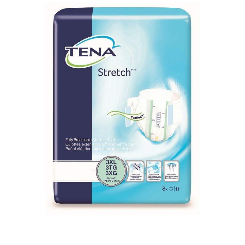 Tena Tena 3xl Stretch Bariatric Adult Heavy-absorbent Incontinence Brief Green Bicycle Shorts & Briefs White Smoke