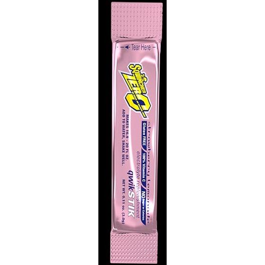 Sqwincher Sqwincher® Zero Qwik Stik® – Strawberry Lemonade Hydration Mix (120 per Case) Powdered Beverage Mixes Black
