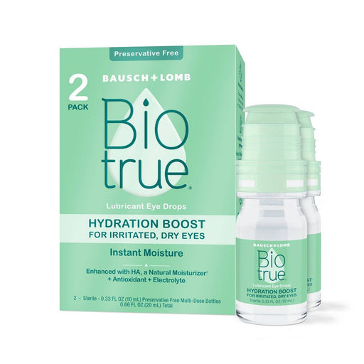 Biotrue Biotrue Hydration Boost Dry Eye Drops Twin Pack - 0.66 Fl Oz Eye Drops & Lubricants Light Green