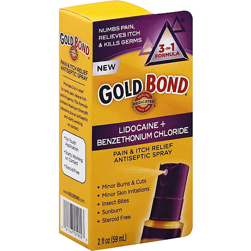 Gold Bond Gold Bond Pain & Itch Relief Antiseptic Spray, 3-in-1 Formula Health & Beauty Goldenrod