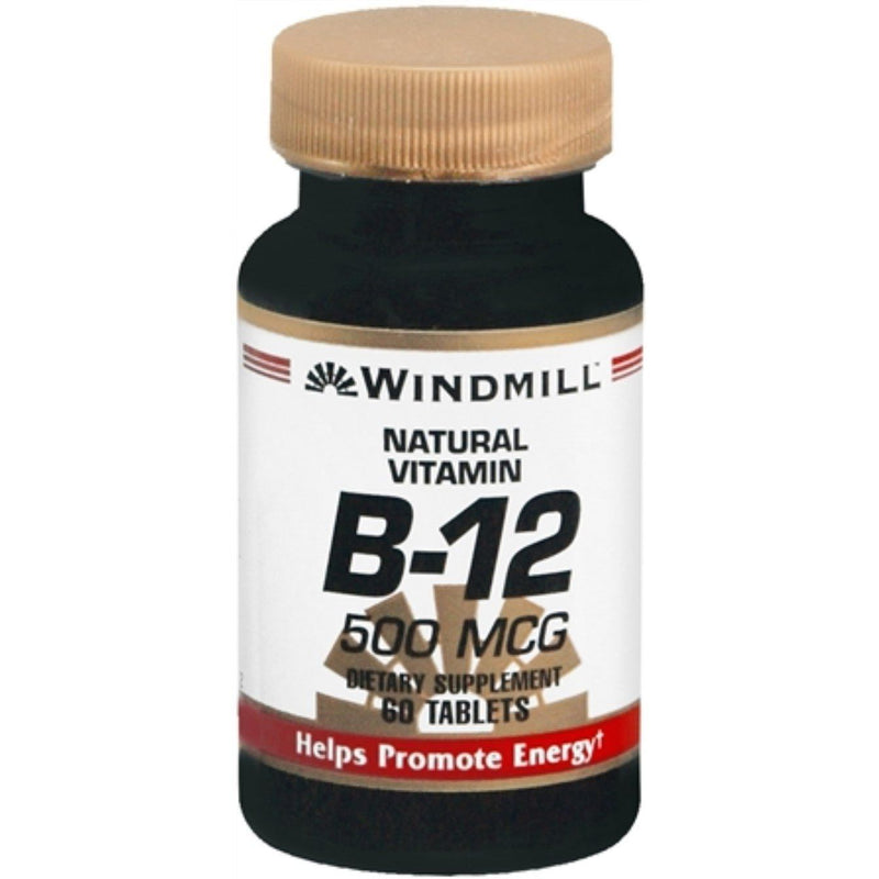 Windmill Windmill™ Vitamin B12 – 500 mcg (60 Tablets) Vitamins & Supplements White Smoke