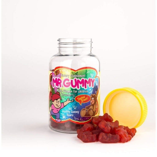 Mr. Gummy Vitamins Mr. Gummy Vitamins Childrens Multivitamin Gummies Strawberry Flavored Vitamins & Supplements White Smoke
