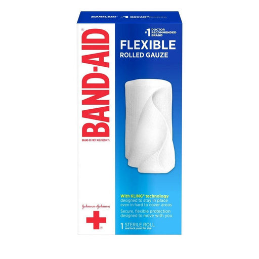 Band-Aid Band-Aid First Rolled Gauze, Large, 4 Inch X 2.5 Yards First Aid White Smoke