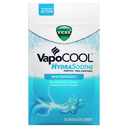 Vicks Vicks Vapo Cool Oral Anesthetic, Hydra Soothe, Menthol, Winterfrost, Medicated Drops Health & Beauty Lavender