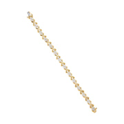 Bids.com 10k Yellow Gold Plated .925 Sterling Silver 2.00 Cttw Round-Cut Diamond Link 7" Bracelet (H-I Color, I2-I3 Clarity) Bracelets White Smoke Yellow.Sterling Silver / 7