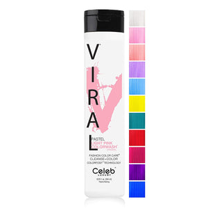 Celeb Luxury Celeb Luxury Viral Colorwash, Professional Semi-Permanent Hair Color Depositing Shampoo, Pastel Light Pink Shampoo White Smoke