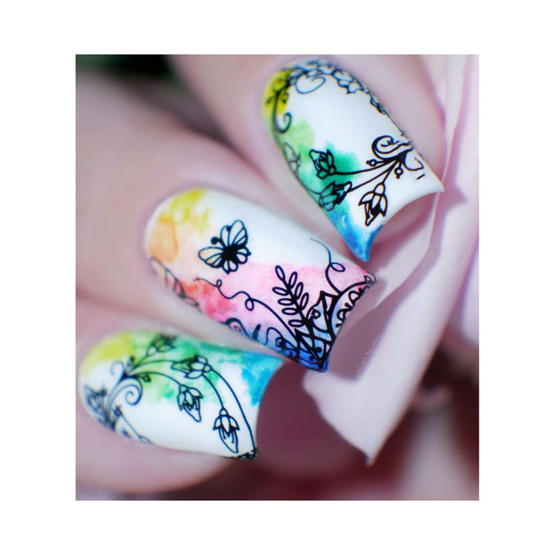 UberChic Beauty Whimsical By Nature-01 Stamping Plate Gray