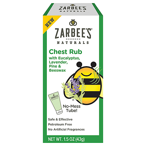 Zarbee's Zarbee's Naturals With Eucalyptus Lavender Pine & Beeswax Chest Rub 1.5 Oz Box Personal Care White Smoke