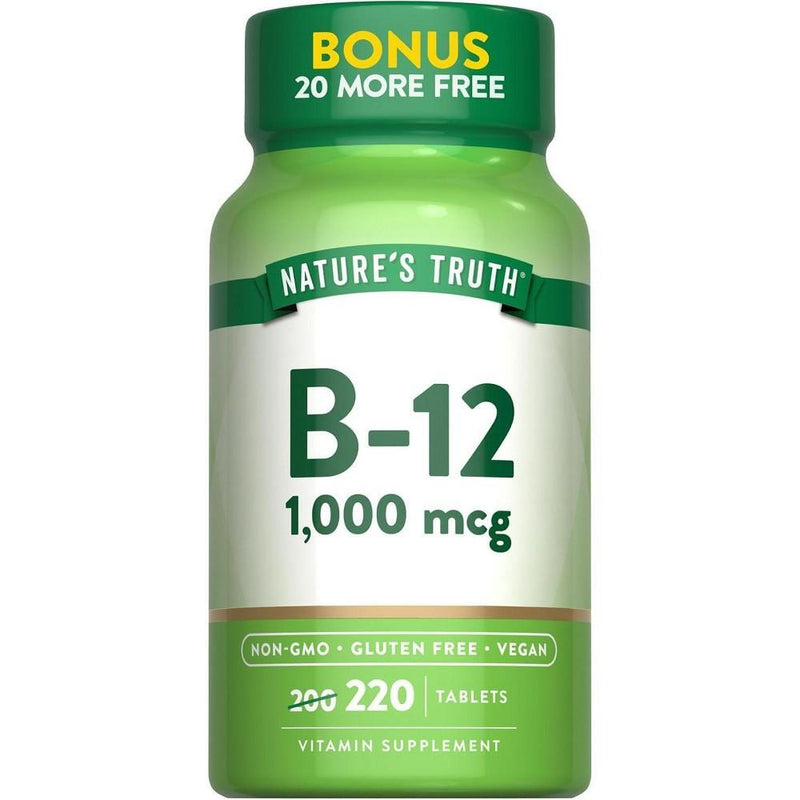 Nature's Truth Nature's Truth Vitamin B-12 1,000 Mcg Tablets Vitamins & Supplements White Smoke