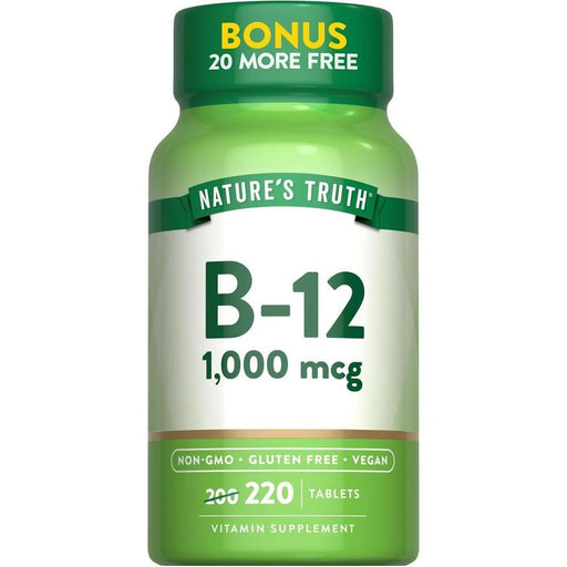 Nature's Truth Nature's Truth Vitamin B-12 1,000 Mcg Tablets Vitamins & Supplements White Smoke