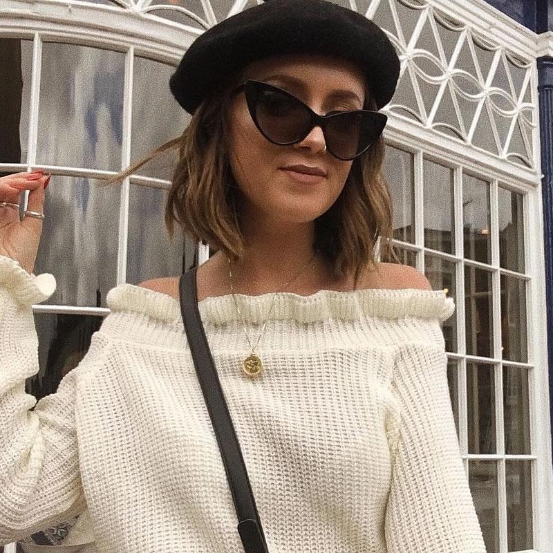 zeroUV Womens Fashion Hot Tip Pointed Vintage Cat Eye Sunglasses 8371 Sunglasses Light Gray Black Gradient,Crazy Tortoise,White Gradient,Yellow Tortoise,Red Tortoise,Red,Creme,Havana,Light Pink,Dark Tortoise,Black Smoke