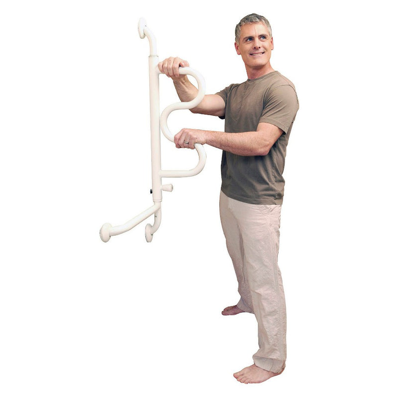 Stander Stander Curve Grab Bar Health Care White Smoke