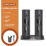 SmartPursue™ Rechargeable Electric Pepper Grinder Spice Grinders White Smoke 2PCS With Base
