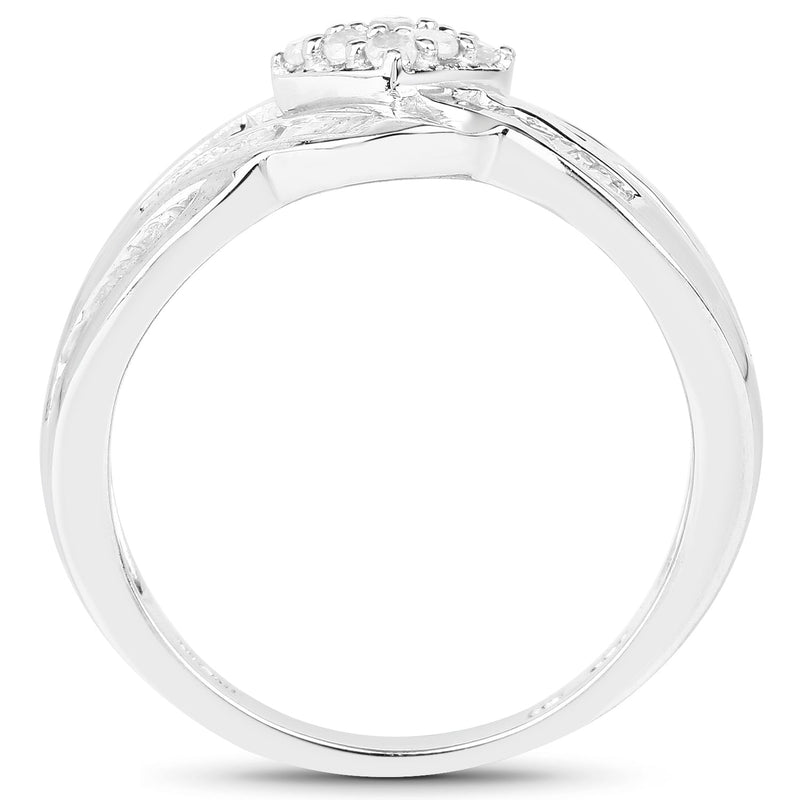 Bids.com 0.62 Carat Genuine White Diamond .925 Sterling Silver Ring Rings White Smoke size 7.00,size 6.00,size 8.00,size 9.00,size 5.00
