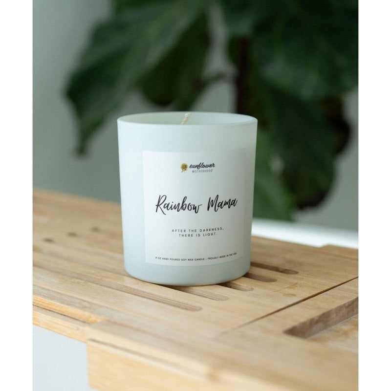 Sunflower Motherhood Rainbow Mama Pregnancy Loss Candle Candles Gray
