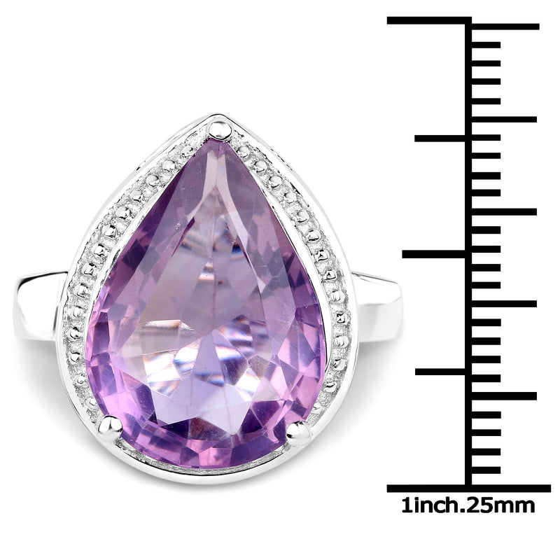 Bids.com 9.00 Carat Genuine Amethyst .925 Sterling Silver Ring Rings White Smoke size 6.00,size 7.00,size 9.00,size 8.00,size 5.00